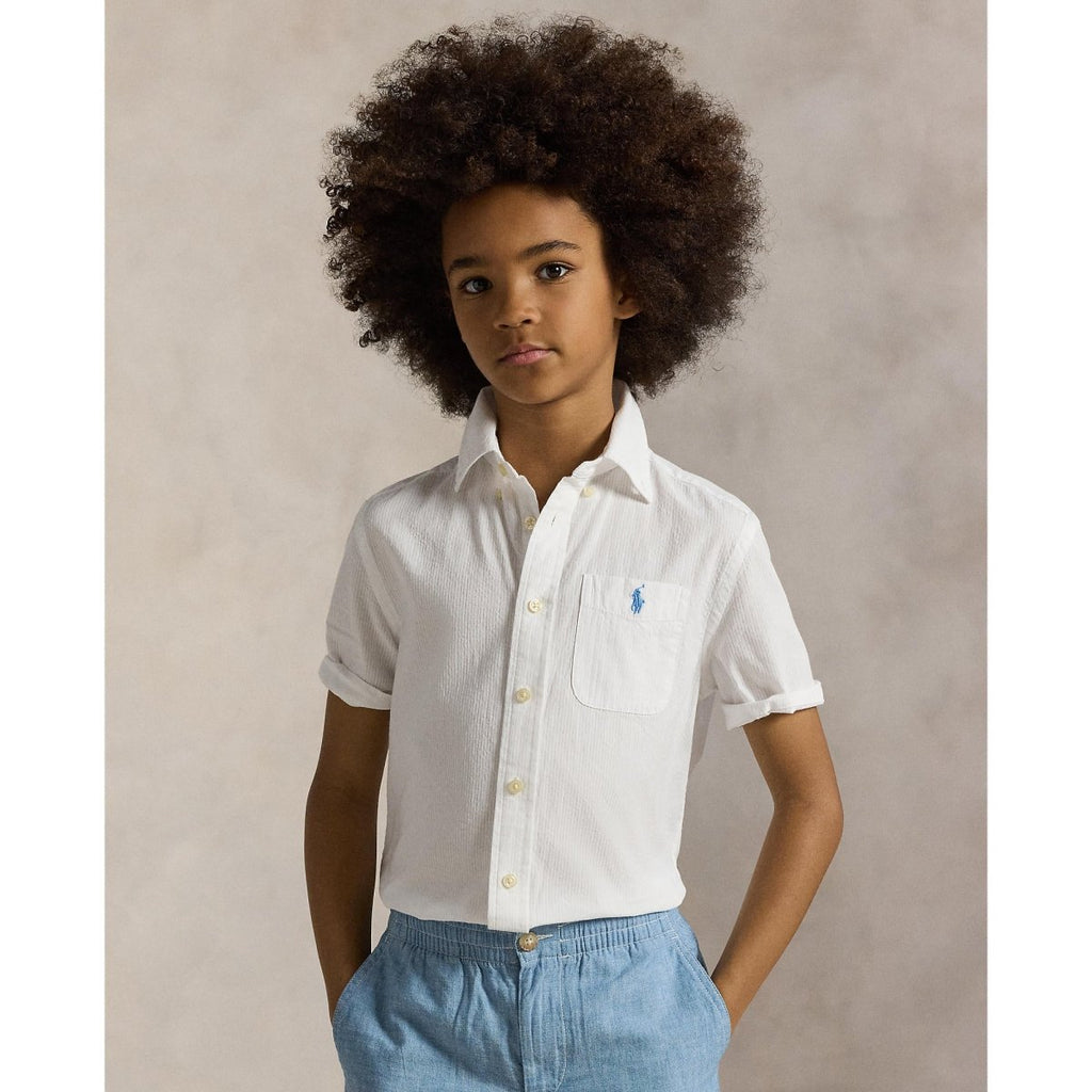 Polo Ralph Lauren Boys Short Sleeve Seersucker Shirt - NorthBoys