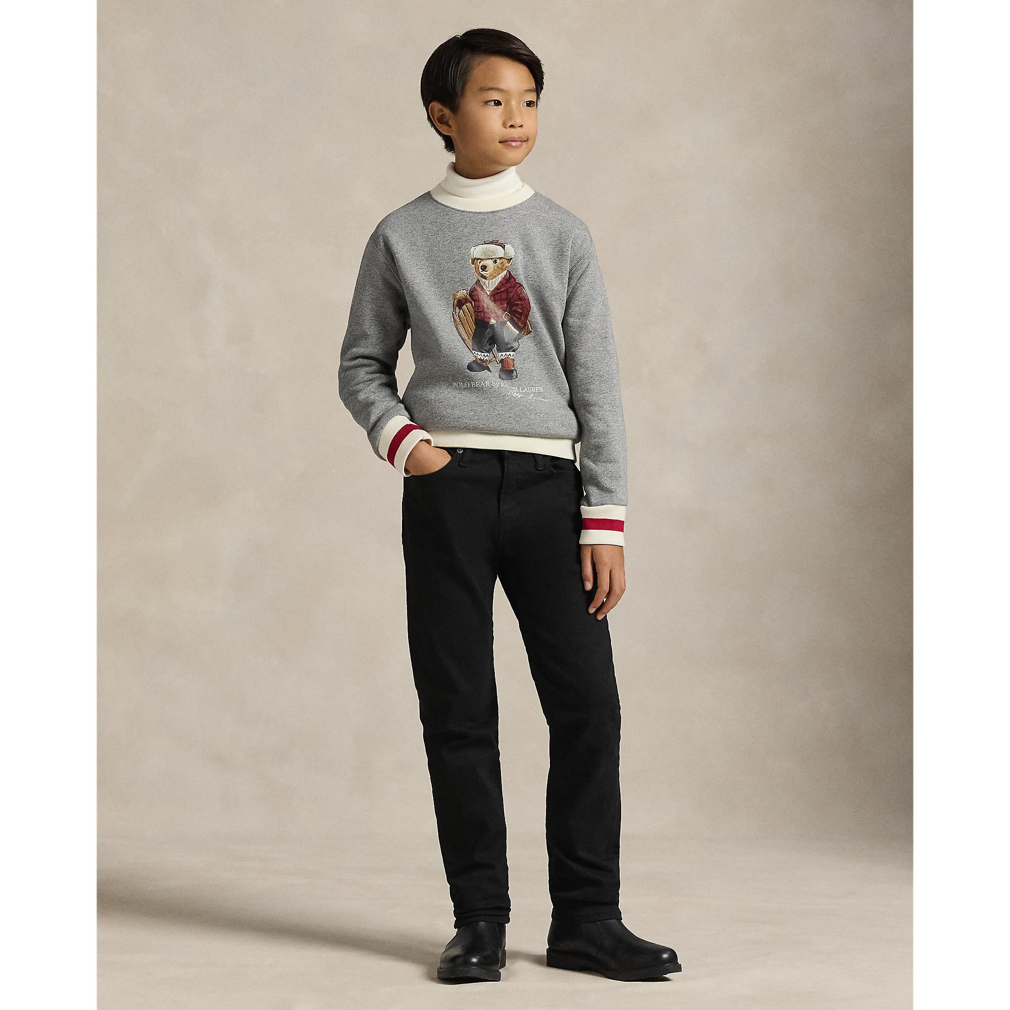 Polo Ralph Lauren Boys Winter Polo Bear Fleece Sweatshirt