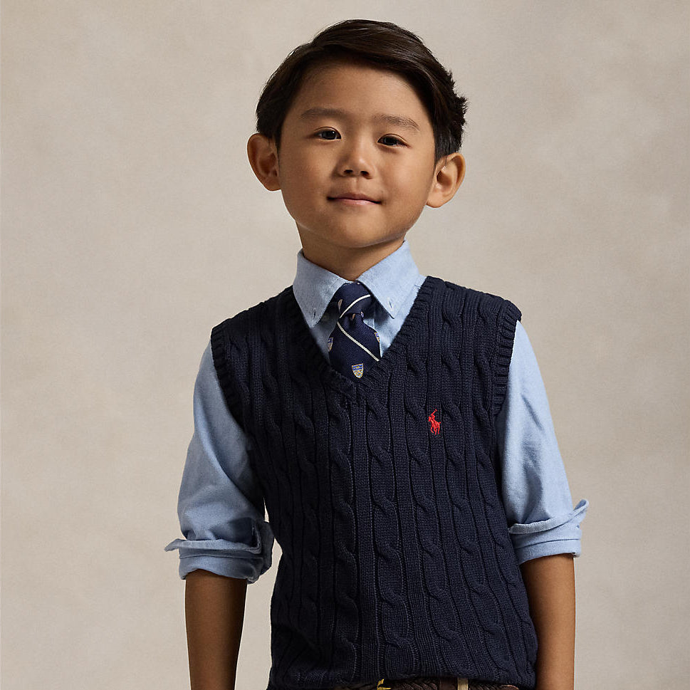 Polo Ralph Lauren Little Boys Cable Knit Cotton Vest - NorthBoys