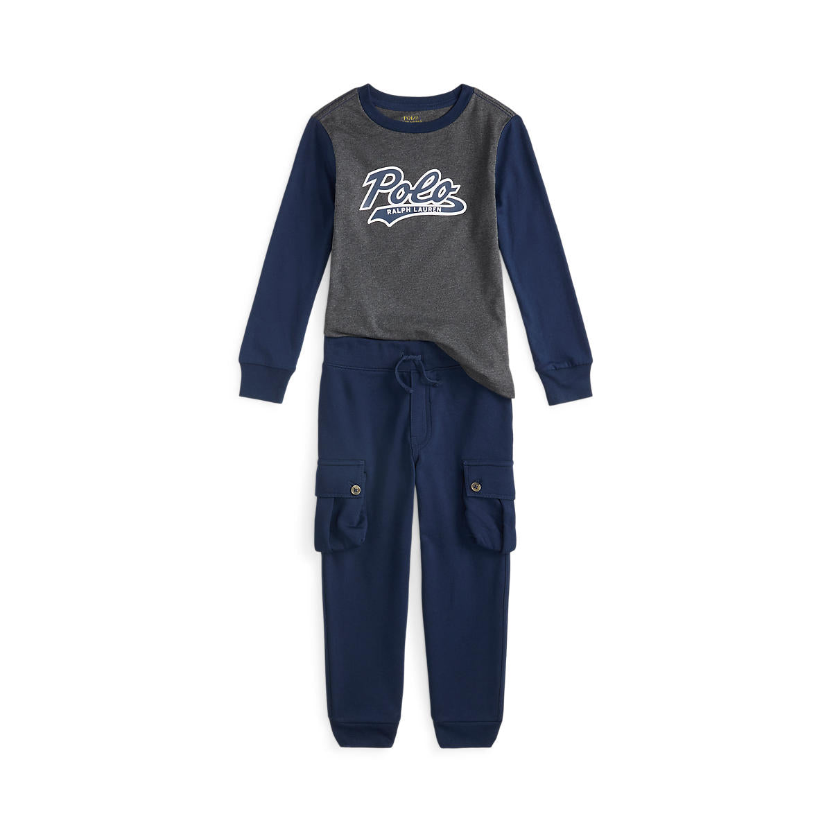 Ralph Lauren Boys Logo Jersey Tee & Fleece Jogger Pant Set