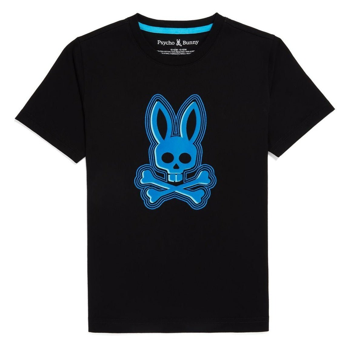 Psycho Bunny Kids Sacramento Flocking Black T-Shirt_ B0u619a2pc - 001 - NorthBoys