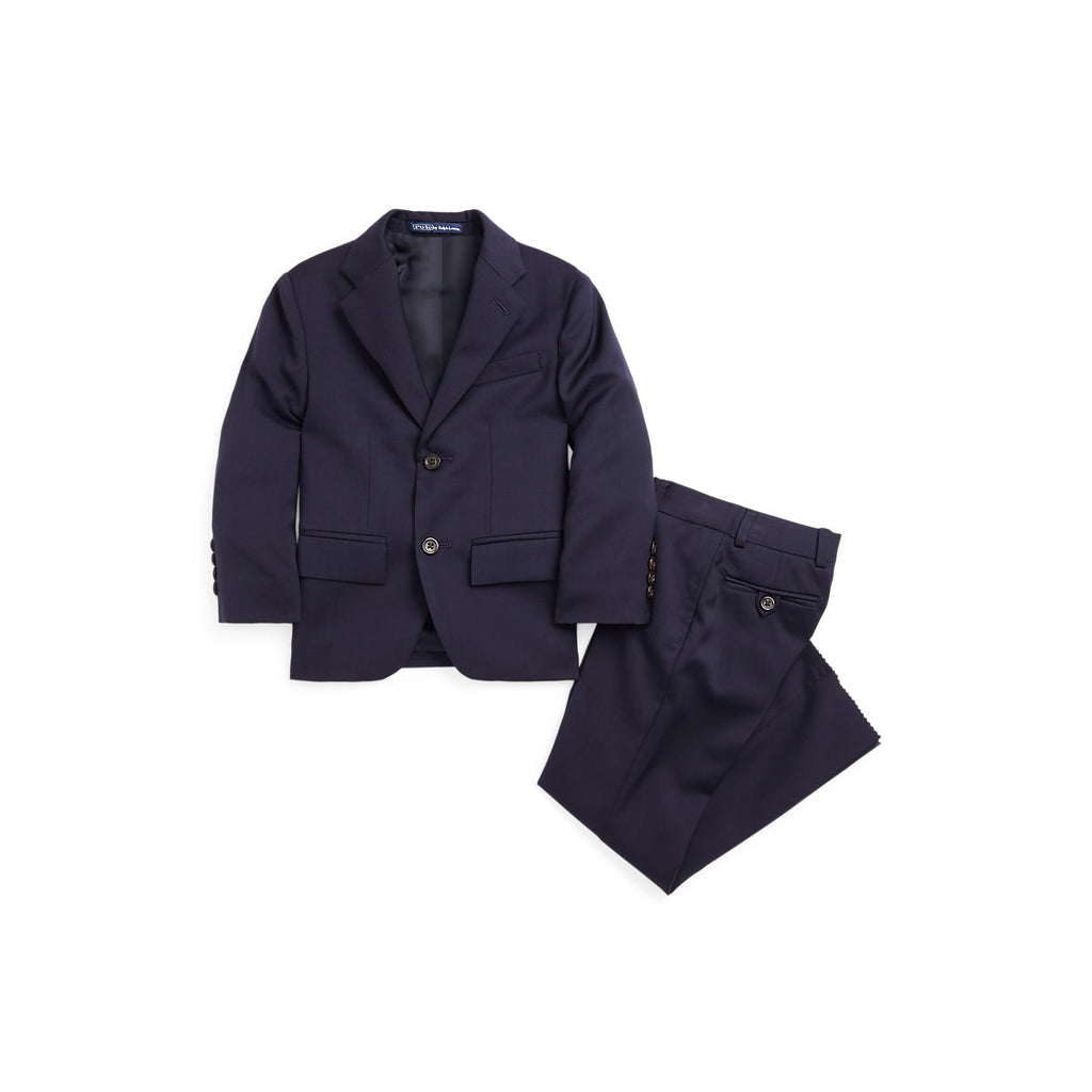 Ralph Lauren Boys Fine Tailoring Navy Wool Twill Suit-NorthBoys