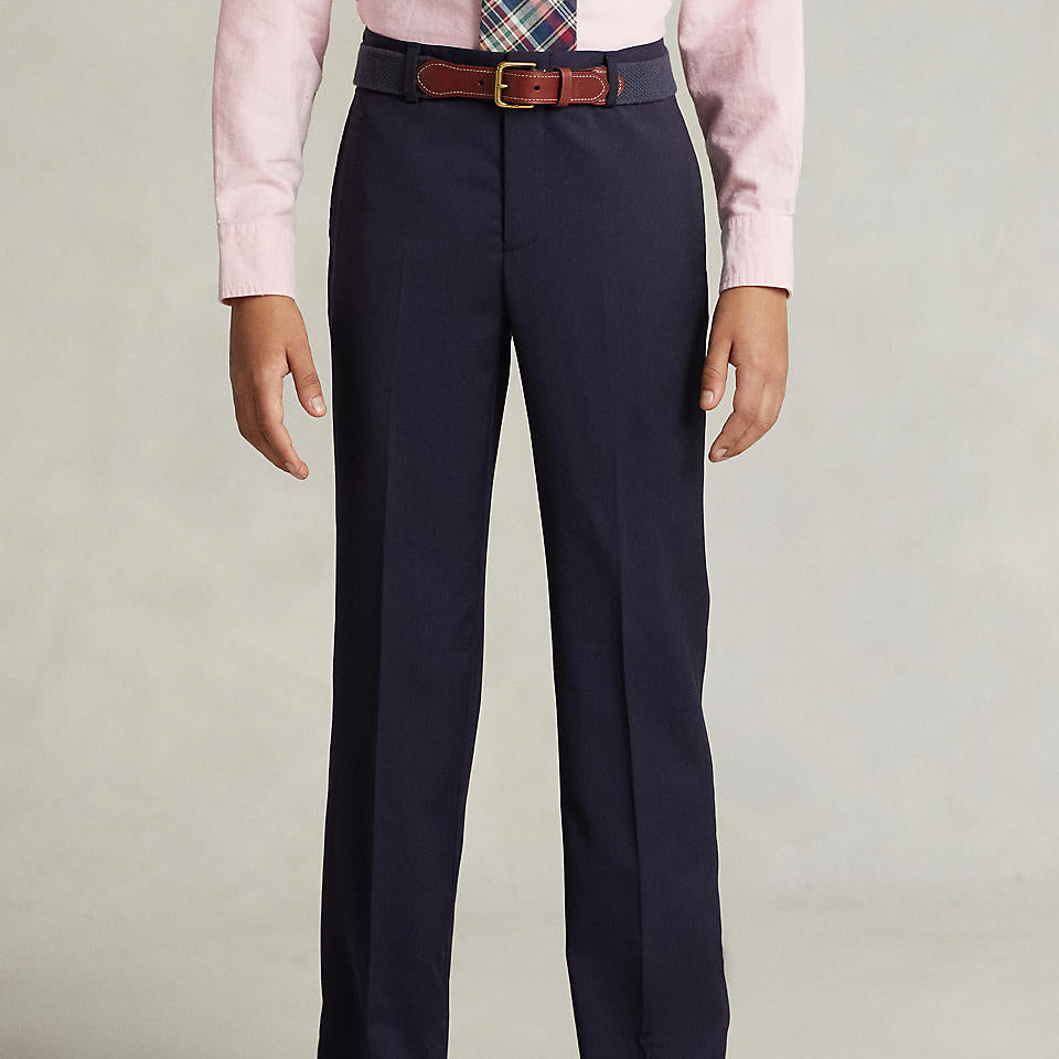 Ralph Lauren Boys Fine Tailoring Navy Wool Twill Suit-NorthBoys
