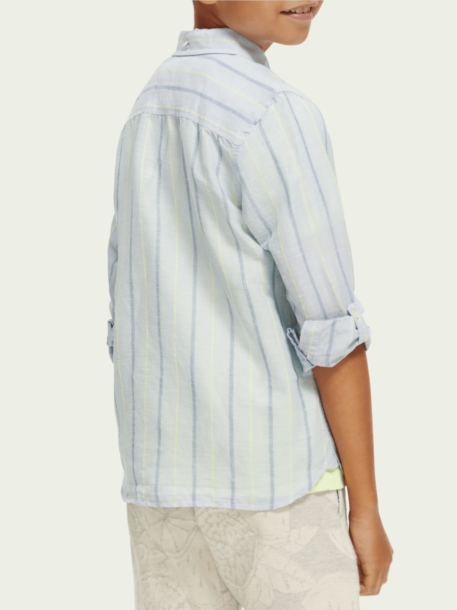 Scotch & Soda Boys L/S Linen Shirt _Blue 170514 - 5233 - NorthBoys