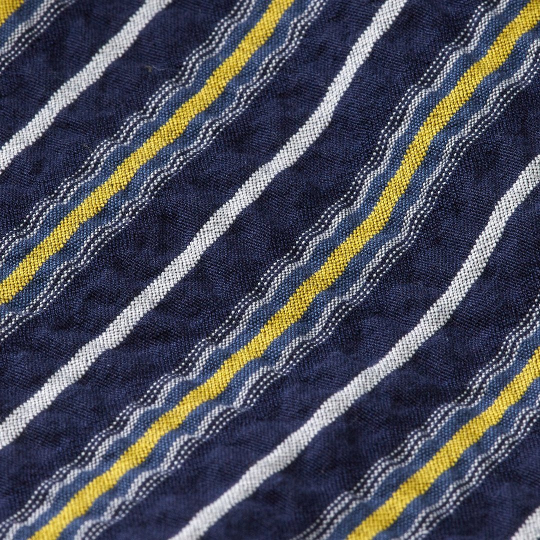 Scotch & Soda Boys Longer Length Seersucker Navy Shorts_ 24170453 - NorthBoys