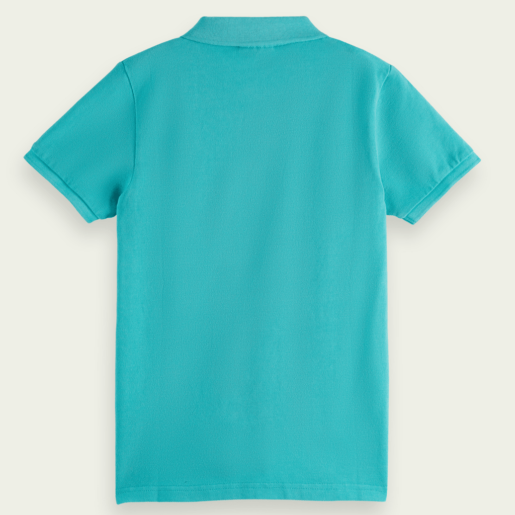 Scotch & Soda Boys Short Sleeve Pique Polo _Aqua 170570 - NorthBoys