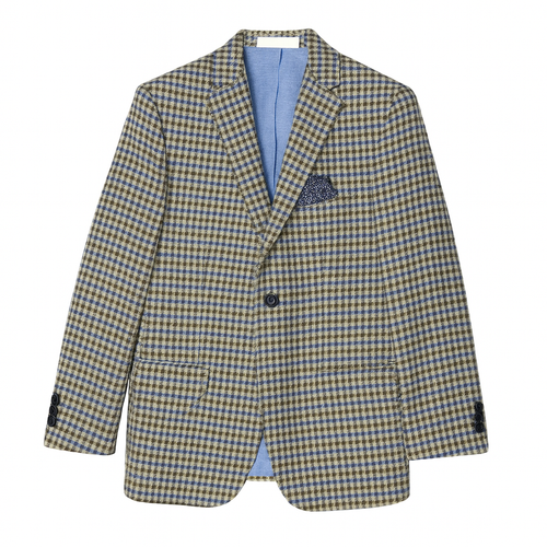 Tallia Boys Beige/Blue/Brown Check Sports Jacket-NorthBoys