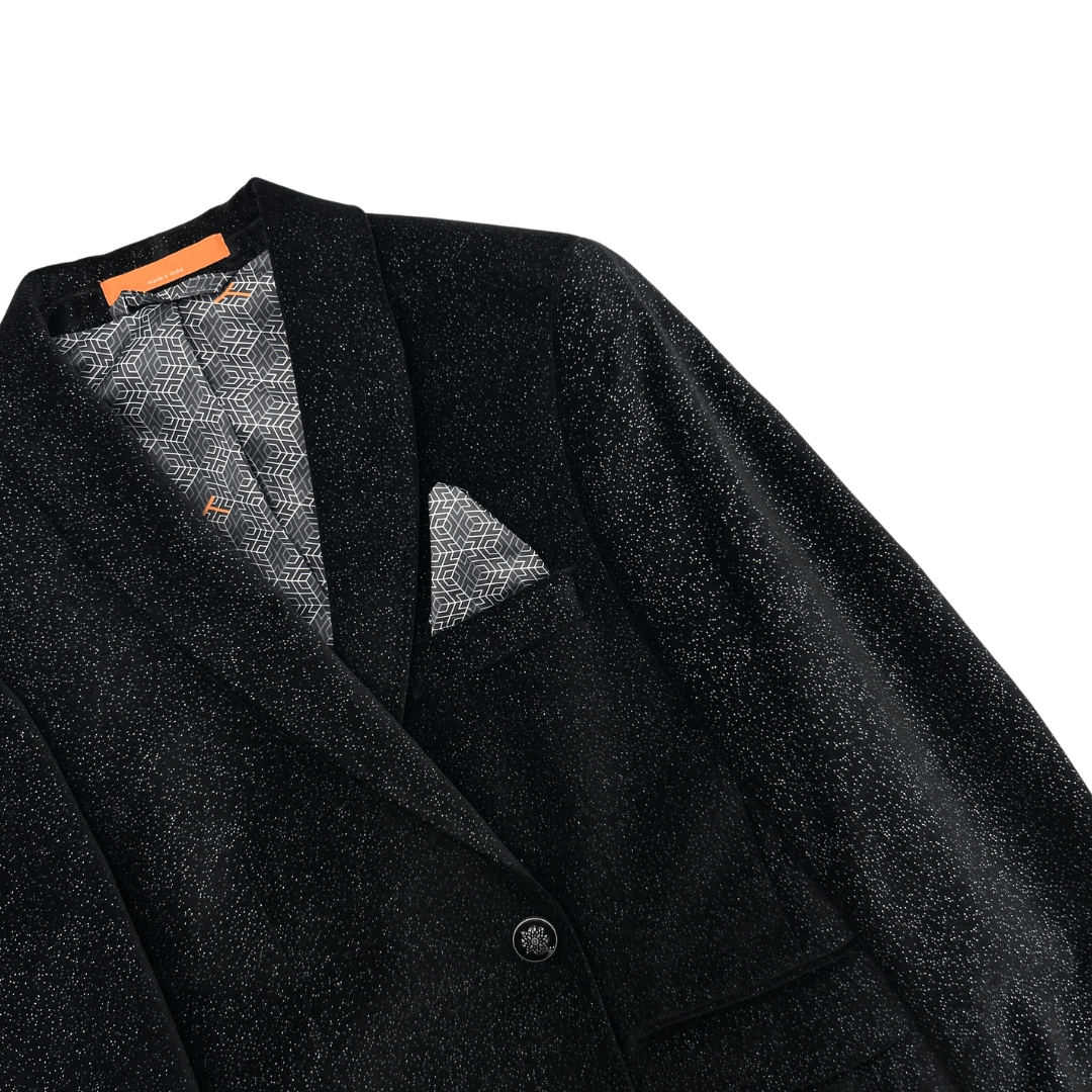 Tallia Boys Black Vwith Silver Pindot Sports Jacket - NorthBoys