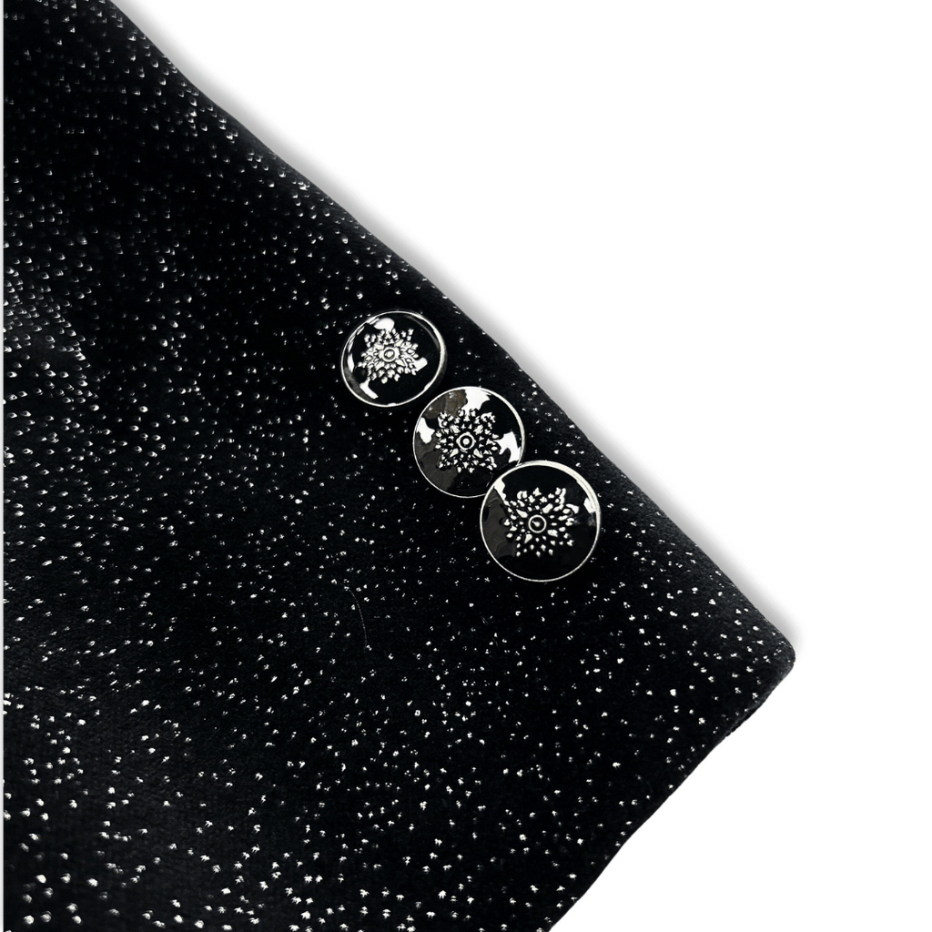 Tallia Boys Black Vwith Silver Pindot Sports Jacket - NorthBoys