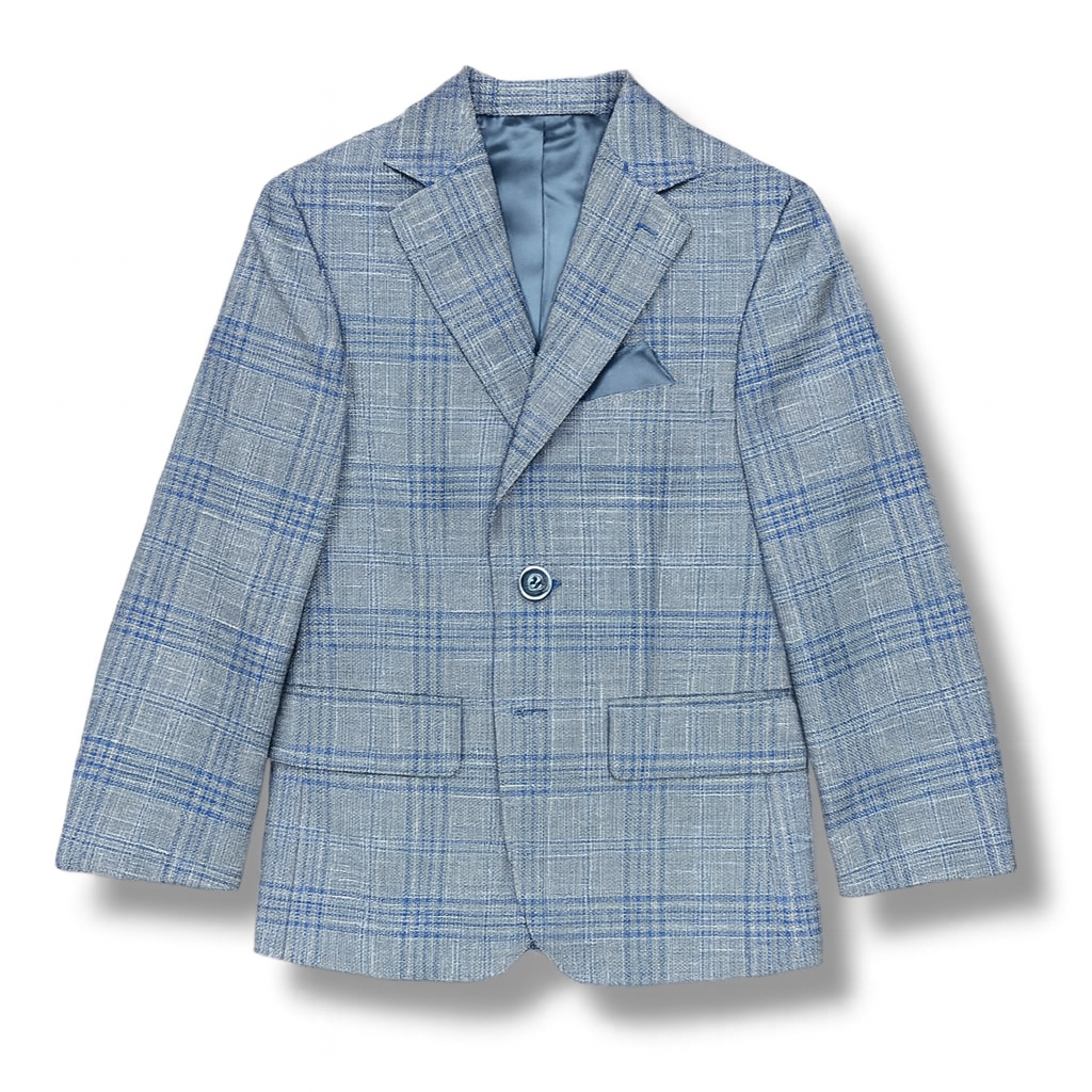 Tallia Boys Blue Check Sports Jacket_ Z0070-NorthBoys