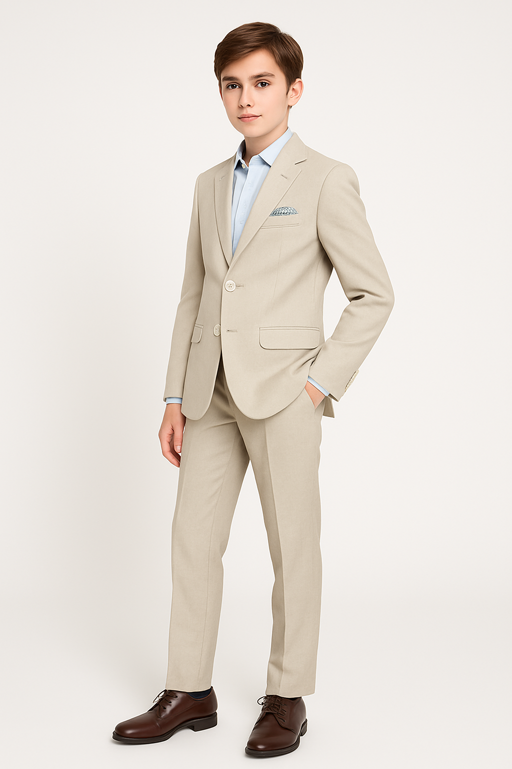 Tallia Boys Khaki Linen Suit_ TZ0000/7Y0000-NorthBoys