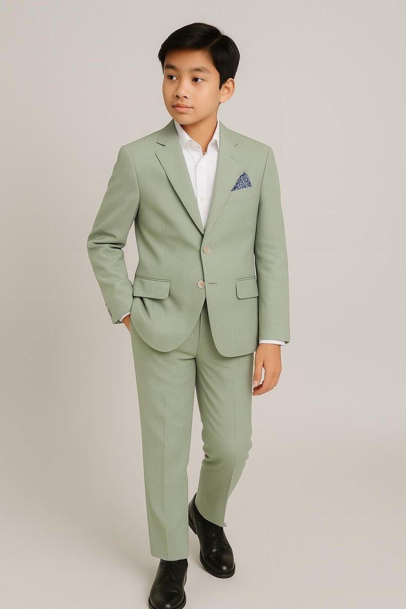 Tallia Boys Sage Green Linen Suit_ TZ0005/7Y0005-NorthBoys