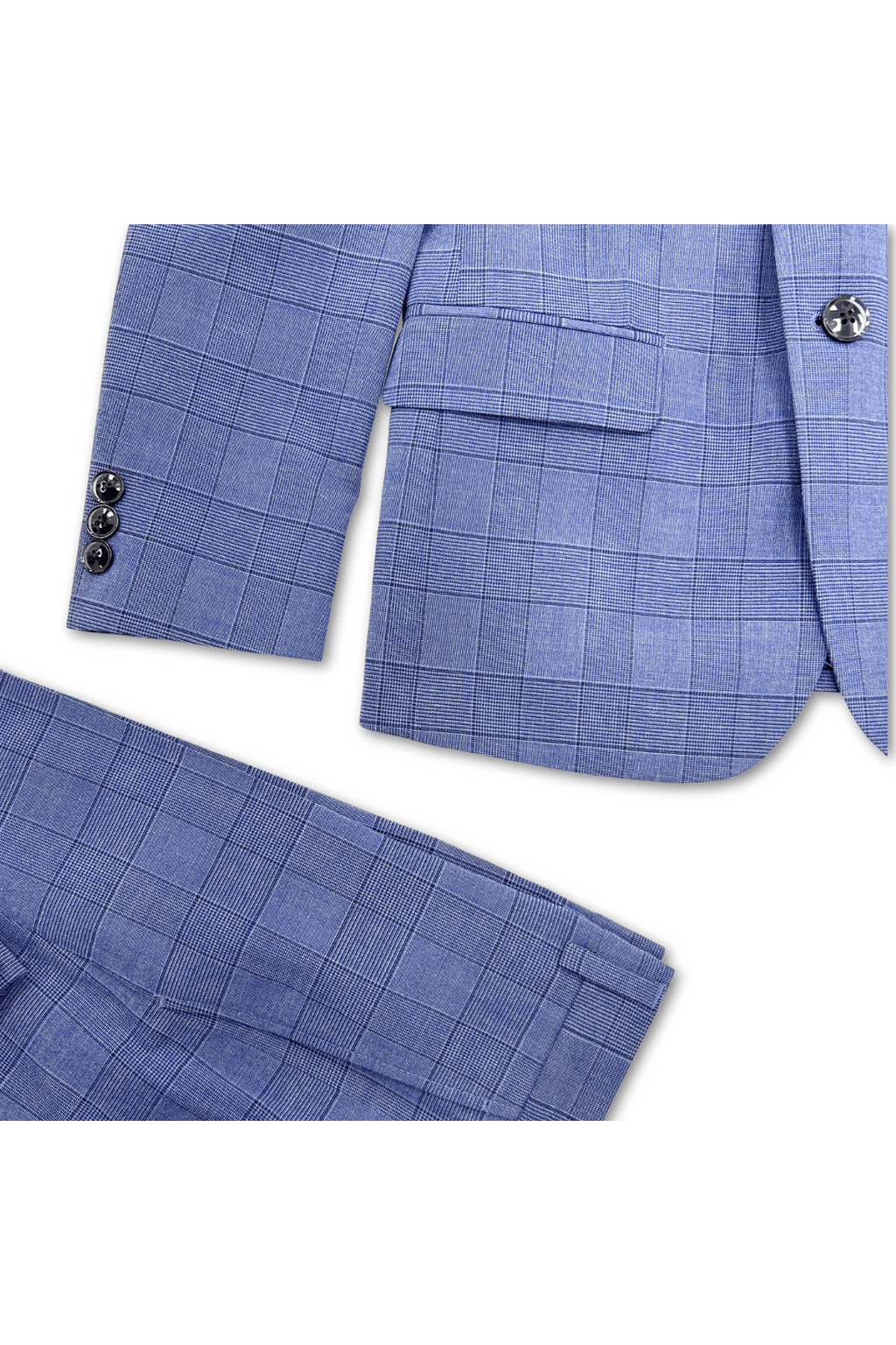 Tallia Boys Skinny Blue Plaid Suit-NorthBoys