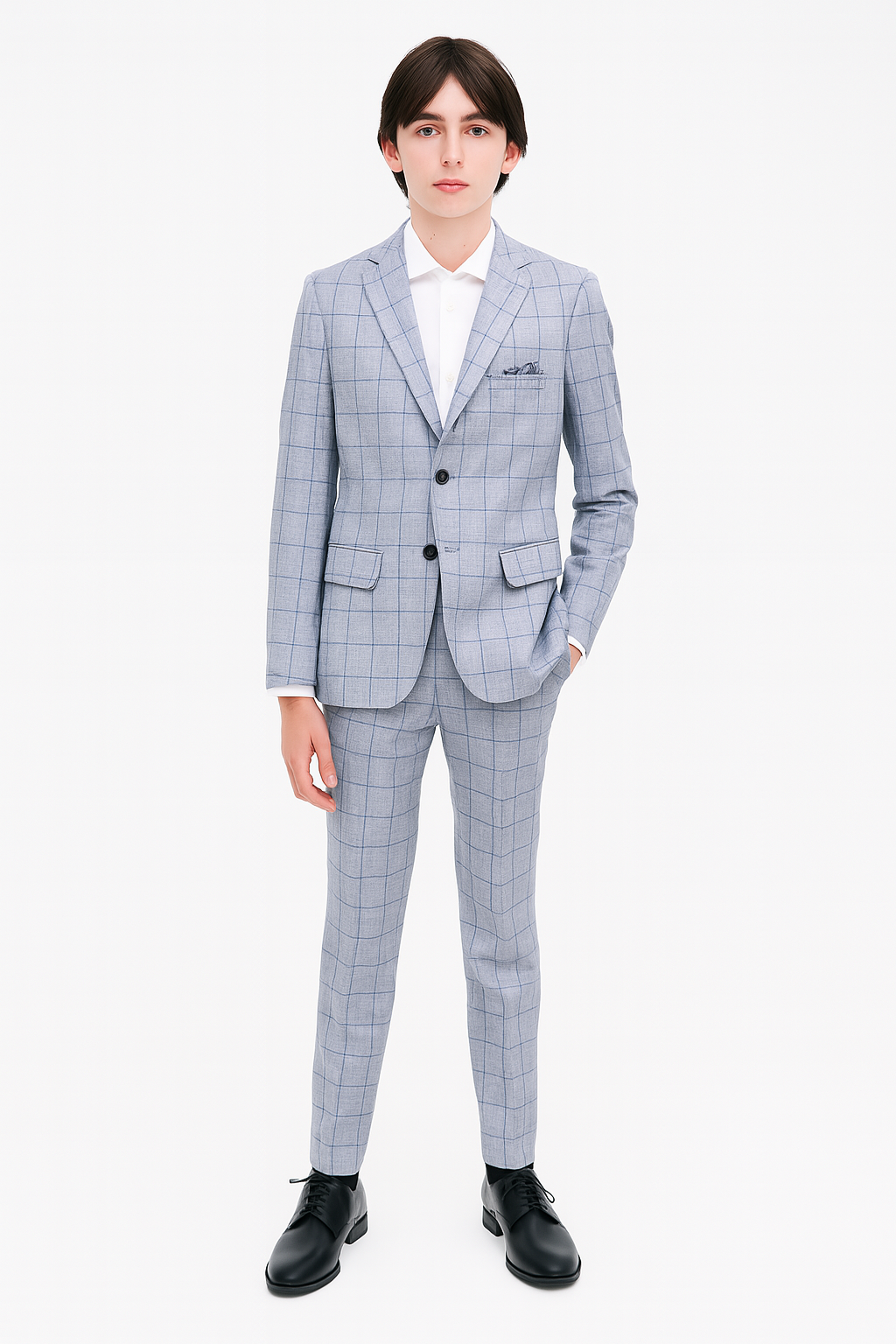 Tallia Boys Skinny Light Blue Sharkskin Suit_ CZ0096-NorthBoys