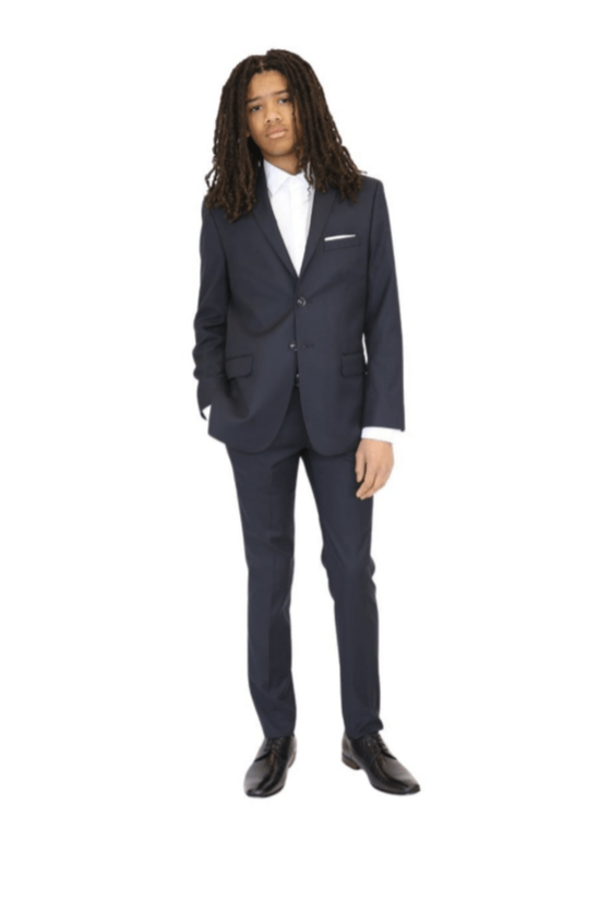 Tallia Boys Skinny Navy Wool Suit_ OEZ0001/09Y0001-NorthBoys