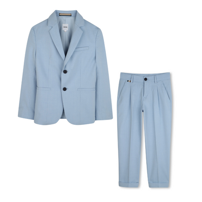 Hugo Boss Boys Slim Fit Pale Blue Suit_ J52068/J51981