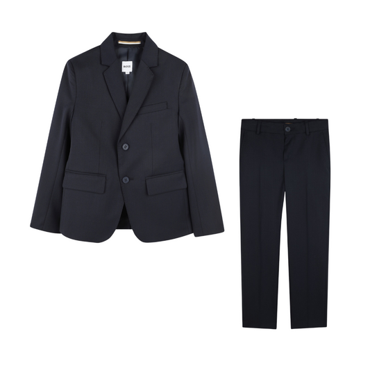 Hugo Boss Boys Slim Fit Navy Suit_ J52067/J51982