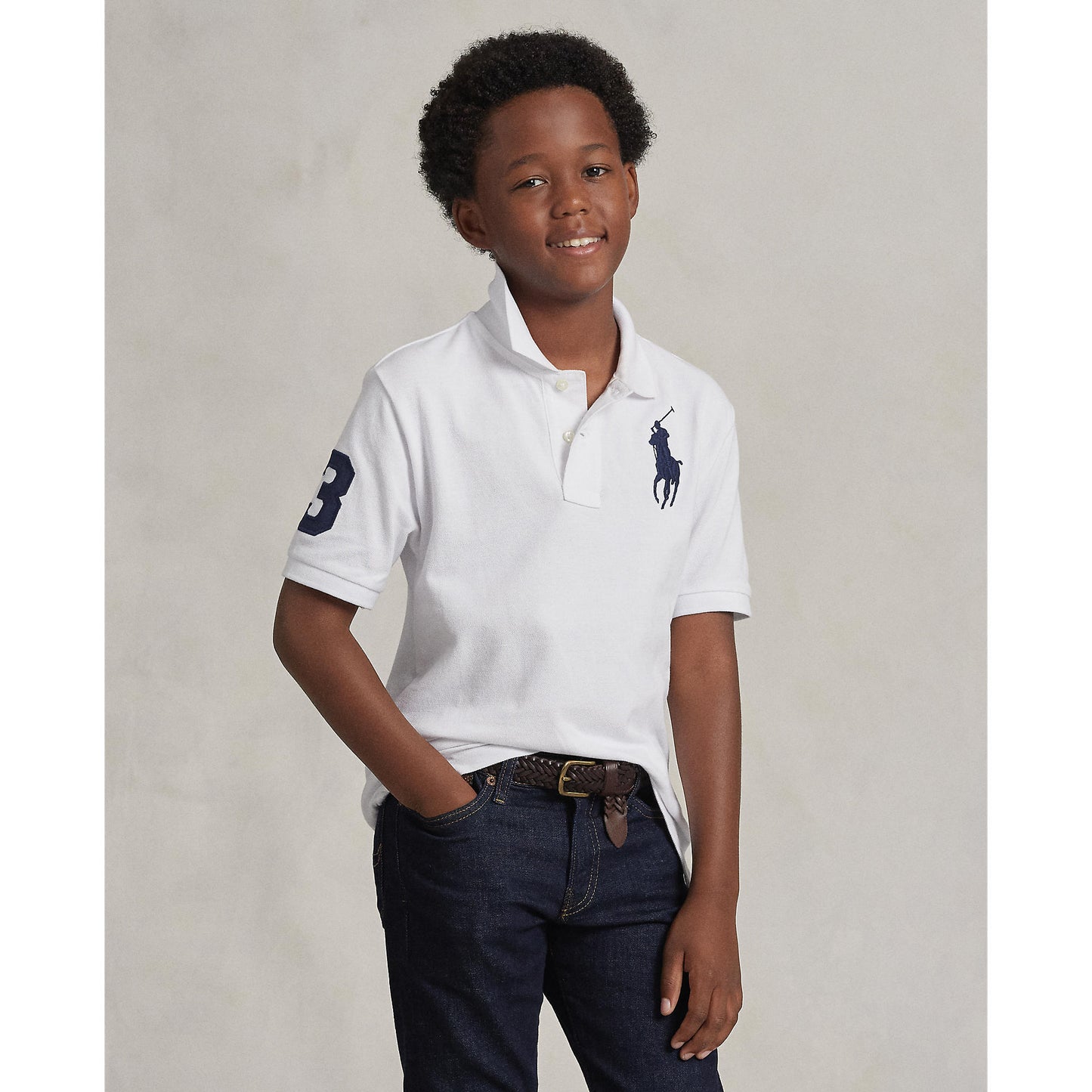 Ralph Lauren Boys Big Pony Cotton Mesh Polo Shirt