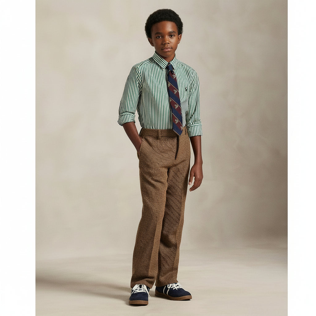Ralph Lauren Boys Striped Poplin Shirt