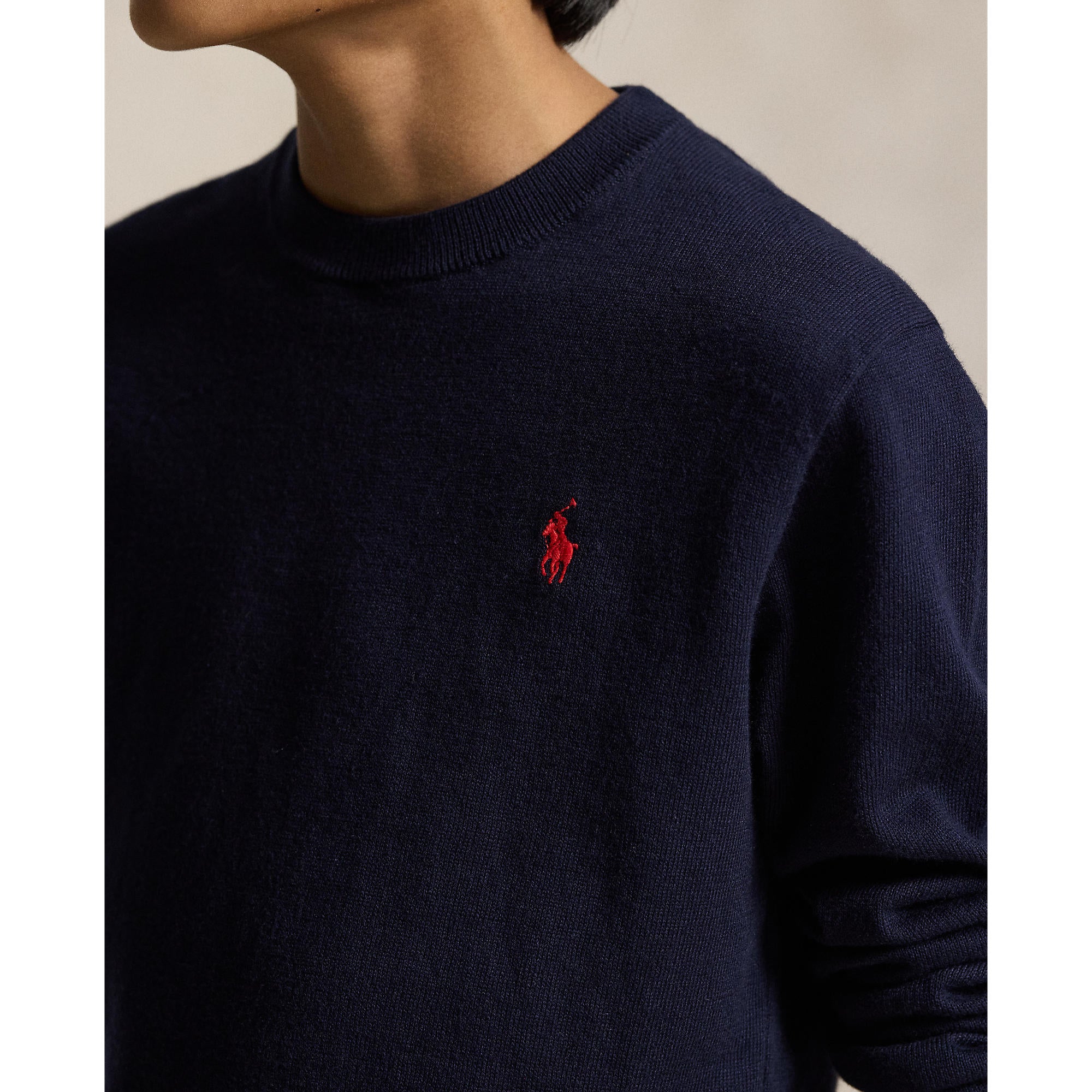 Polo Ralph Lauren Boys Fine Cotton Navy Crewneck Sweater