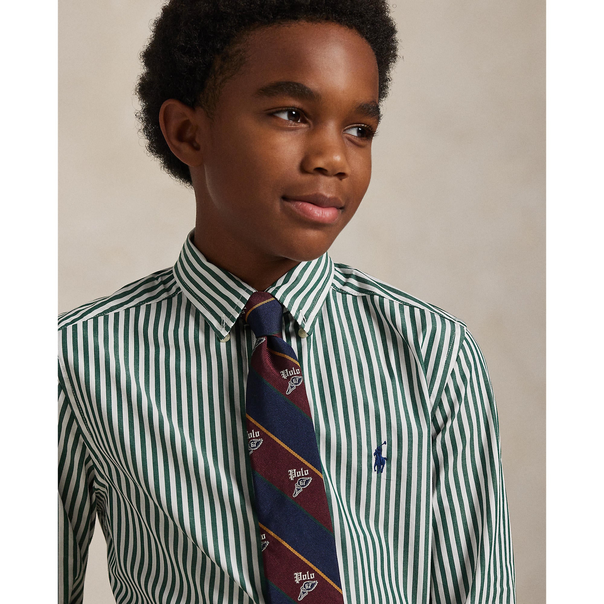 Ralph Lauren Boys Striped Poplin Shirt
