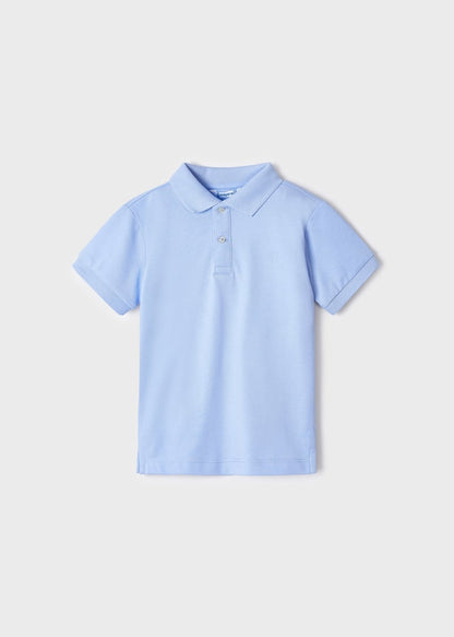 Mayoral Mini Basic Short Sleeve Polo_Blue 150-85