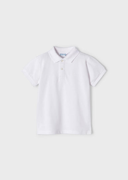 Mayoral Mini Basic Short Sleeve Polo_ White 150-91