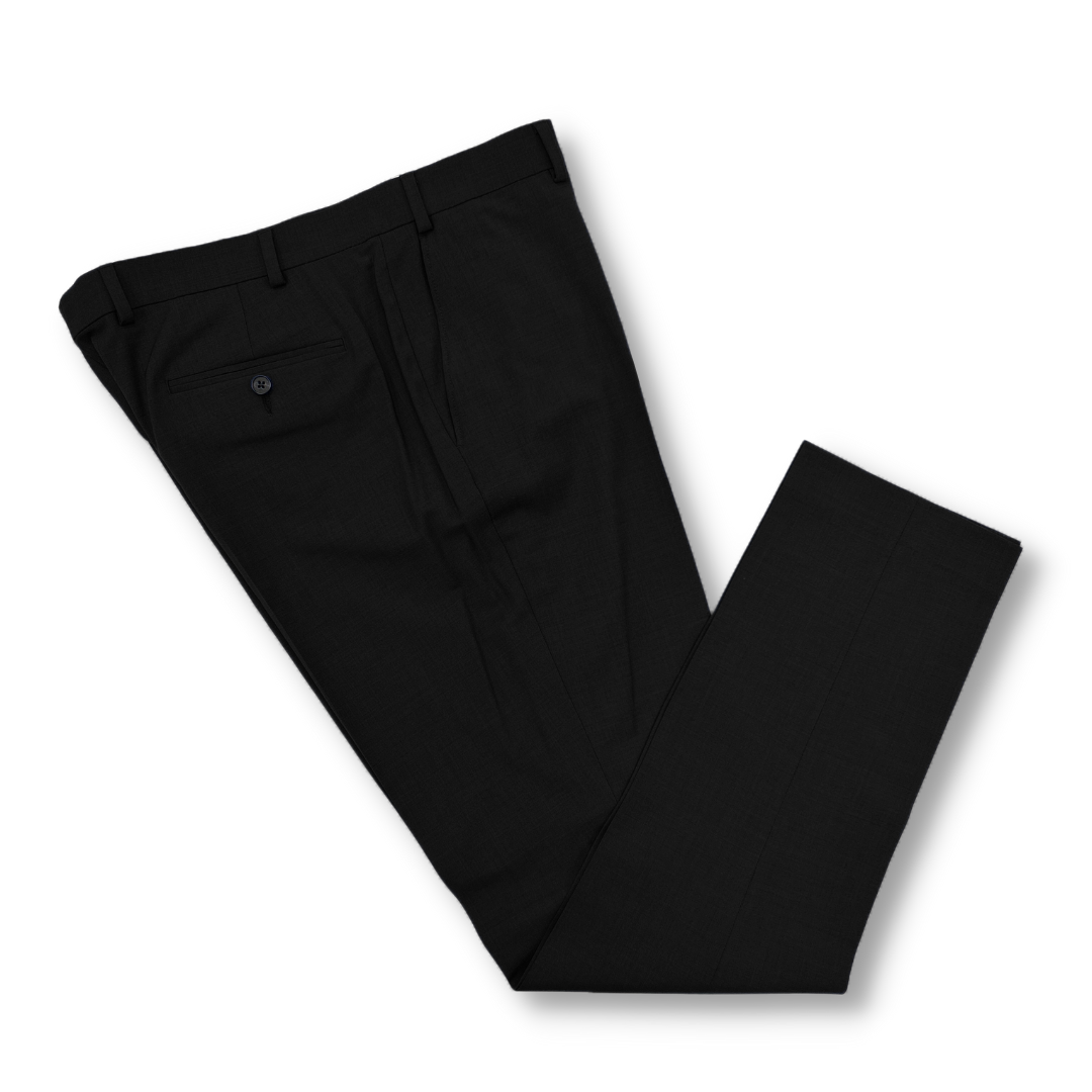 Calvin Klein Mens Skinny Fit Black Wool Suit Pants_ J6X0001