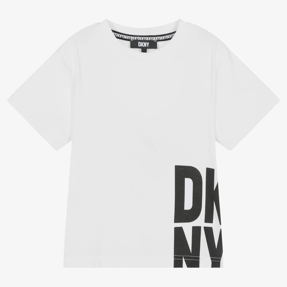DKNY Junior Boys White Organic Cotton T-Shirt _D55005-10P – NorthBoys