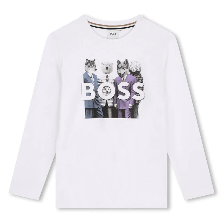 Boys Long Sleeve Logo T-Shirt