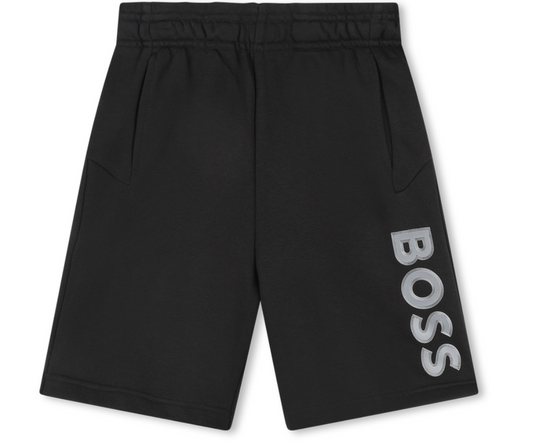 Hugo Boss Boys Black Fleece Shorts_ J50756-09B