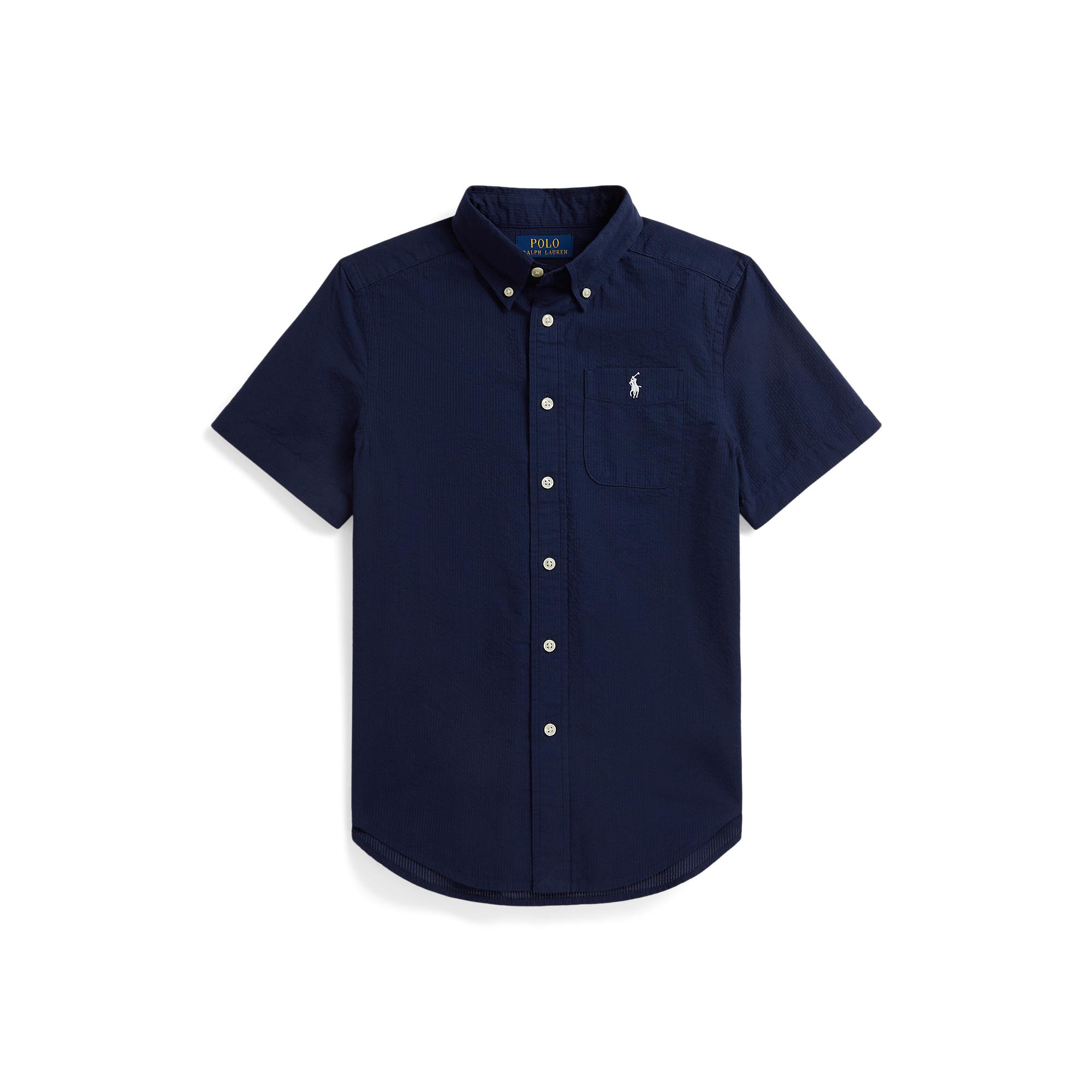 Polo Ralph Lauren Boys Short Sleeve Seersucker Shirt