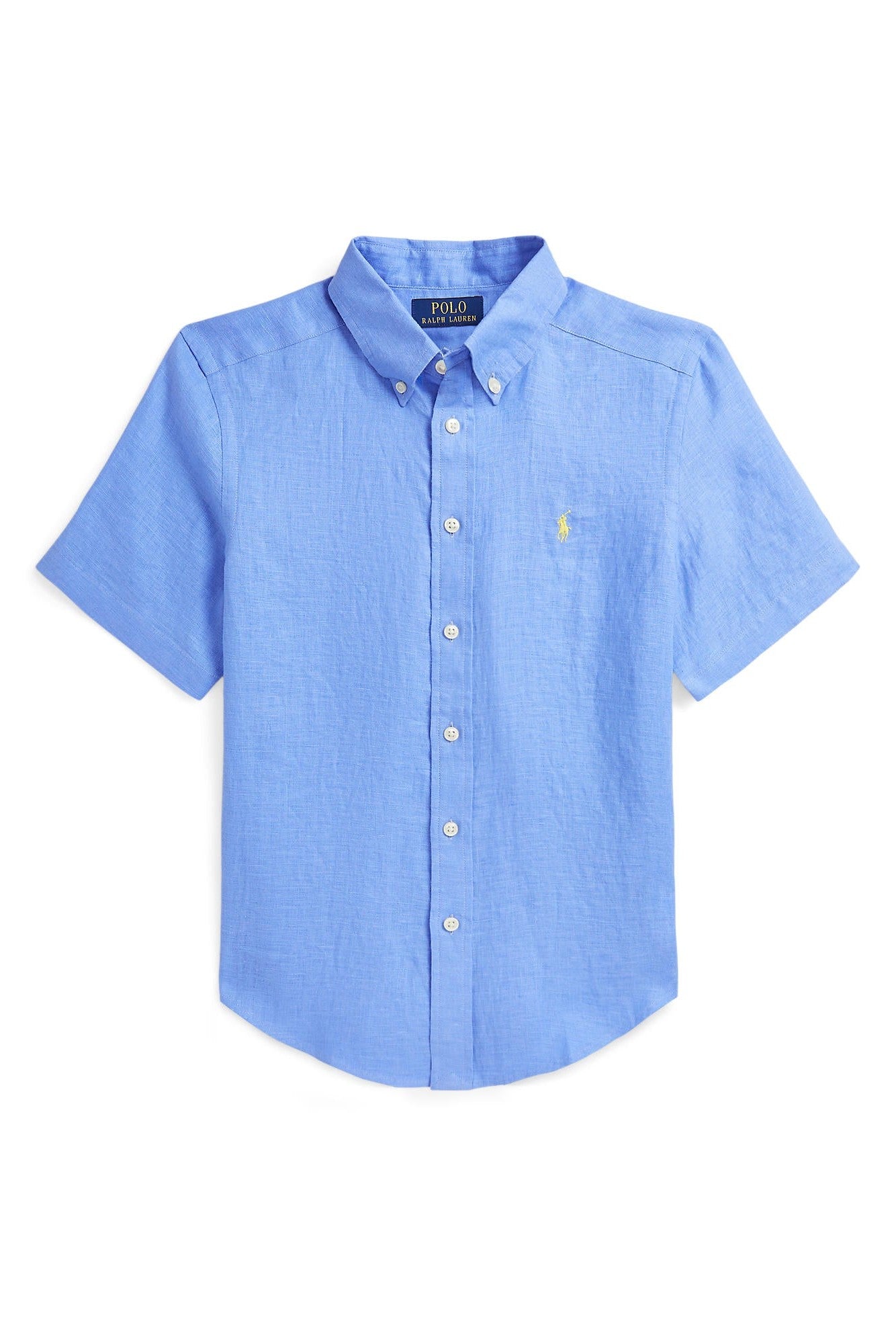 Polo Ralph Lauren Boys Linen Short Sleeve Button-Down Shirt_ Polo Ralph Lauren Boys Linen Short Sleeve Button-Down Shirt_