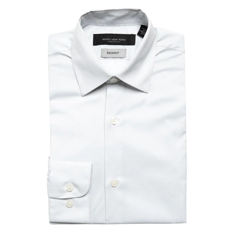 Marc New York Boys Skinny Grey/White Dot Dress Shirt MBS0033
