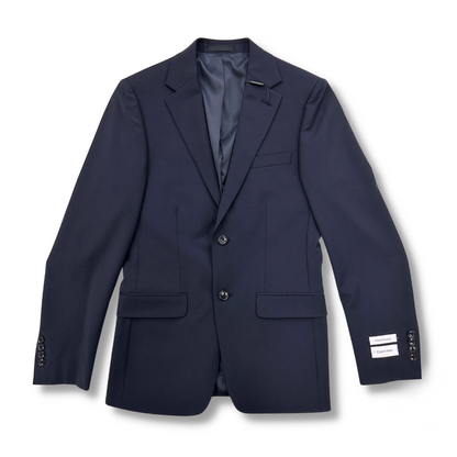 Calvin Klein Mens Skinny Fit Navy Wool Stretch Suit (Jacket & Pant)