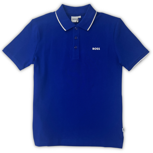 Hugo Boss Boys Basic Short Sleeve Polo _Blue J25O25-79B