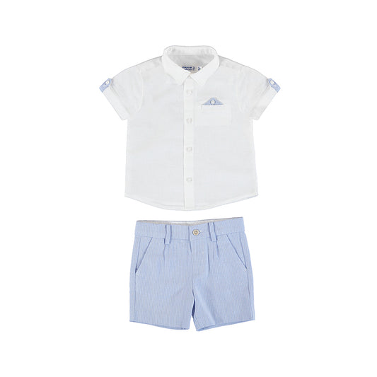 Mayoral Baby Linen Short Set-Mayoral-NorthBoys