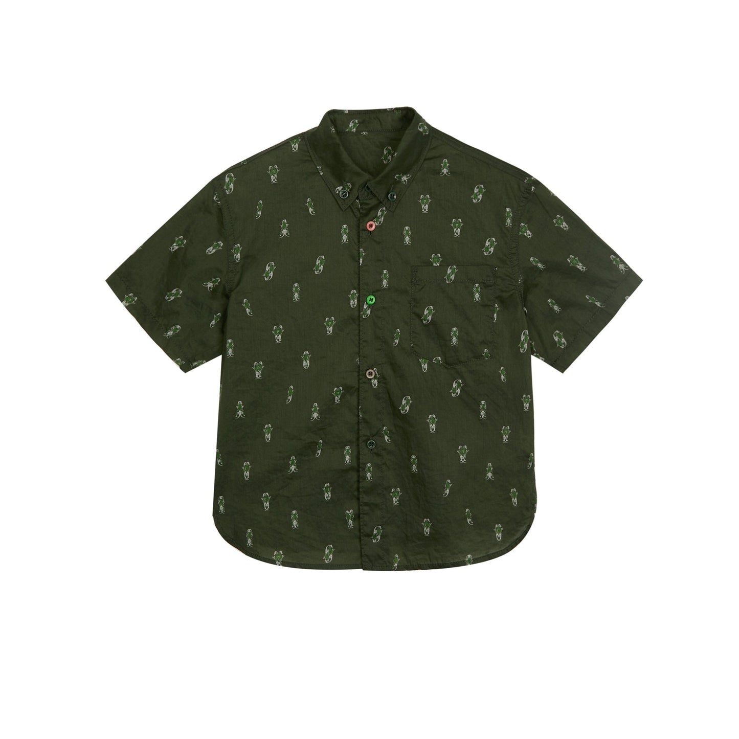 JNBY Boys S/S Button Up Shirt w/Collar _Green 1M5252110-387