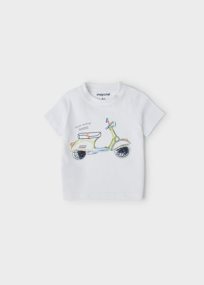 Mayoral Baby T-Shirt w/Print _White 1004-36