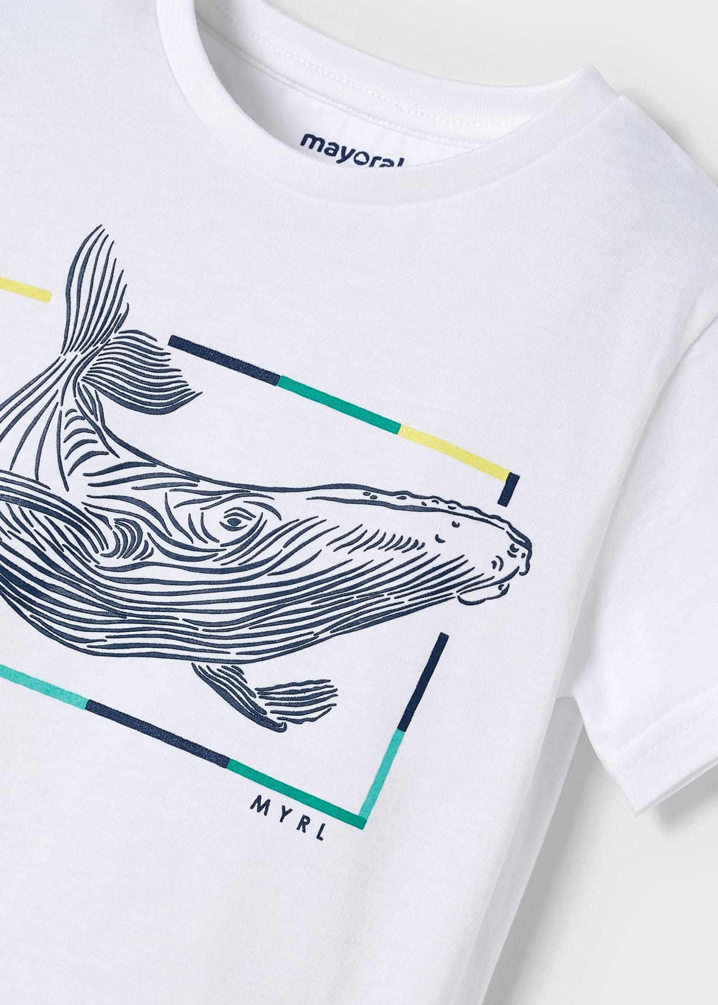 Mayoral Mini T-Shirt w/ Whale Graphic_ White 3010-56