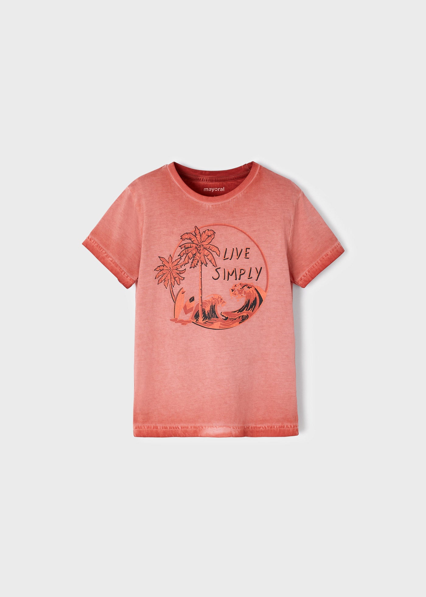 Mayoral Mini T-Shirt w/ Beach Graphic_ Terracotta 3022-15