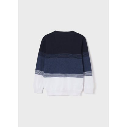 Nukutavake Striped Sweater _Navy 6323-2