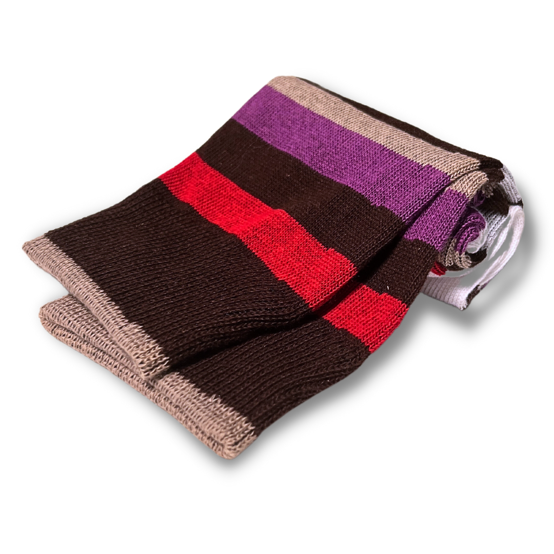 Vannucci Boys Striped Brown/Purple Socks _SS1210