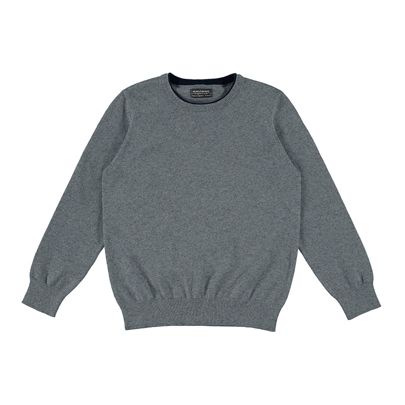 Nukutavake Boys Basic Cotton Grey Sweater 354-17