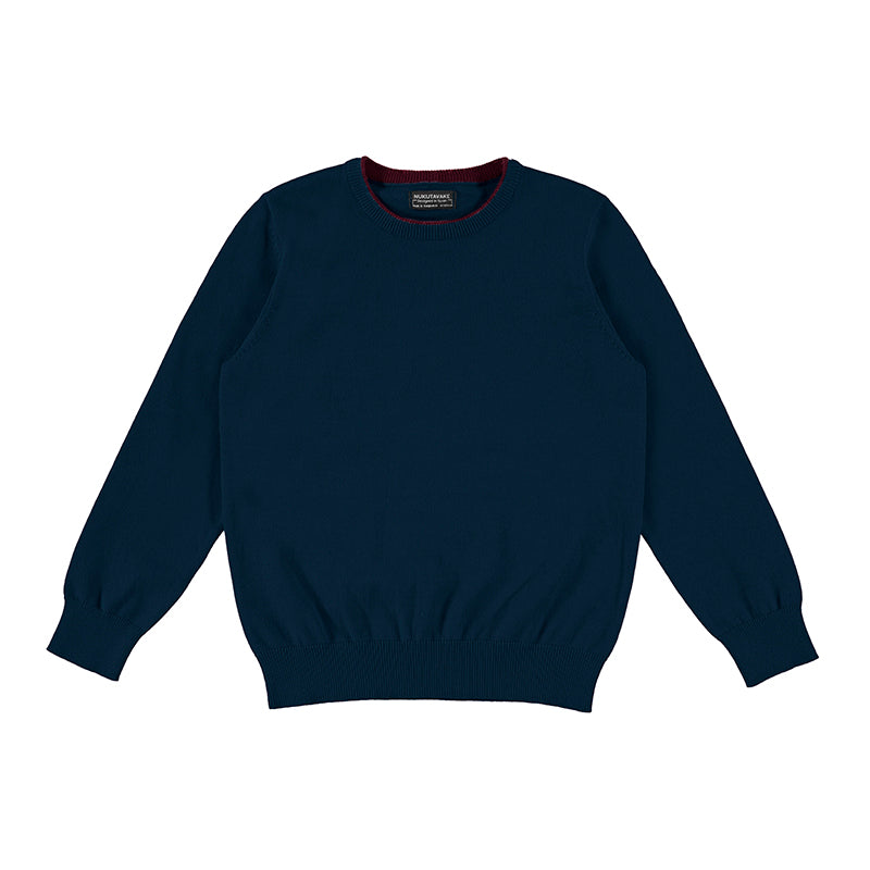 Nukutavake Boys Basic Cotton Navy Sweater 354-22