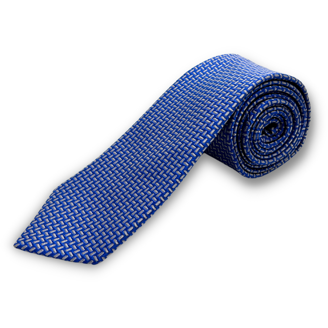 Paul Lawrence Boys Italian Silk Tie _Blue 105-1