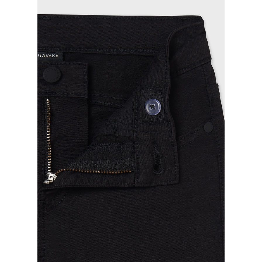 Nukutavake Boys 5 Pocket Slim Fit Basic Black Cotton Pants 582-34 212