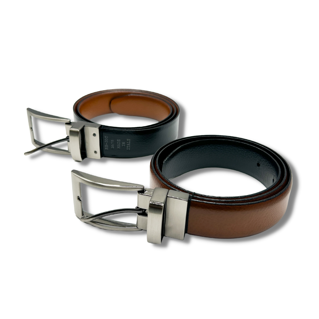Paul Lawrence Leather Reversible Belt_Cognac/Black RB30
