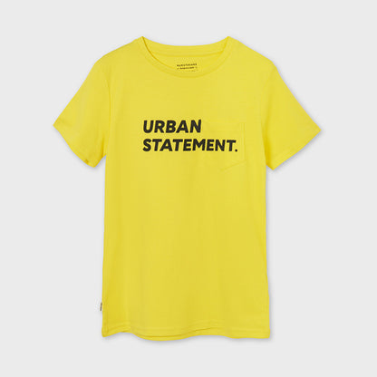 Nukutavake Boys Yellow Urban Statement T-Shirt