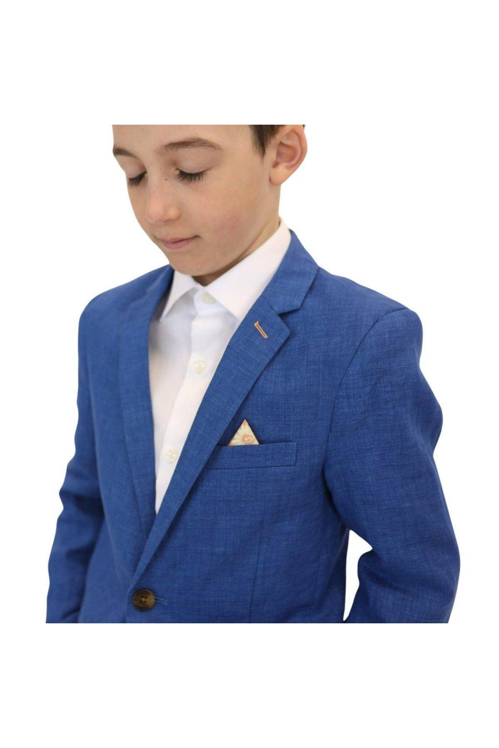 Appaman Boys 2pc Stretch Mod Riviera Blue Linen Suit-NorthBoys